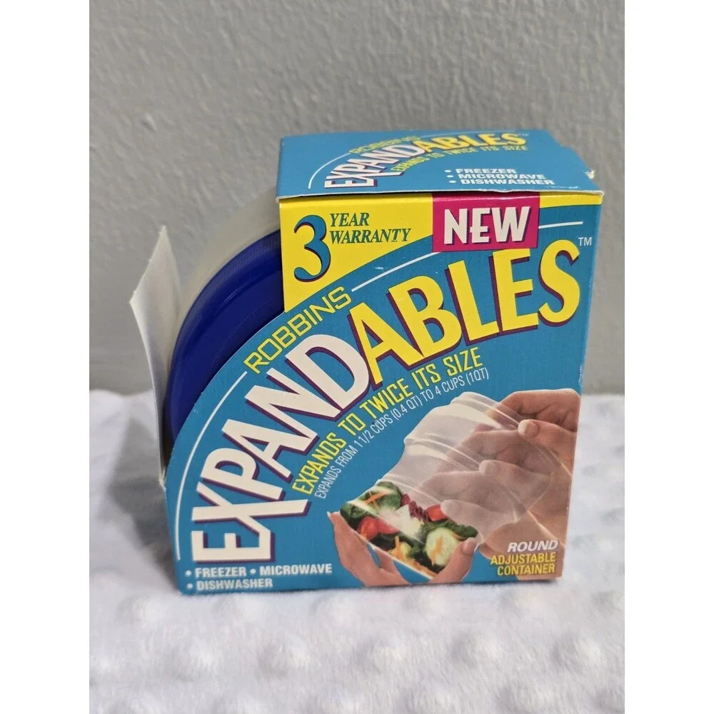 New USA Vintage Expandables Container Robbins Food Storage Tupperware Adjustable